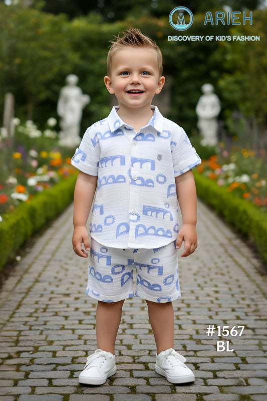 Boys Half printed Co-Ord Set