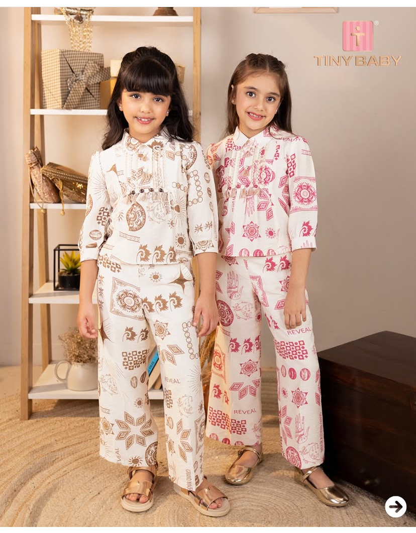 Girls Printed Cotton Co-ord Set