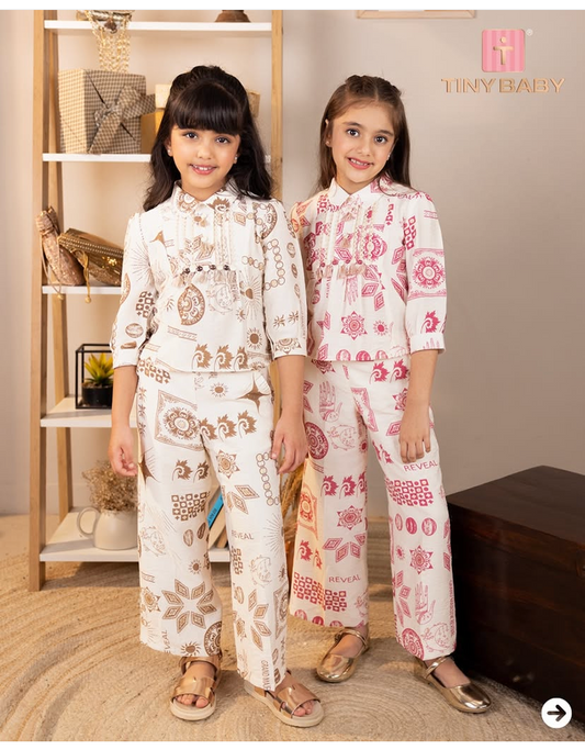 Girls Printed Cotton Co-ord Set