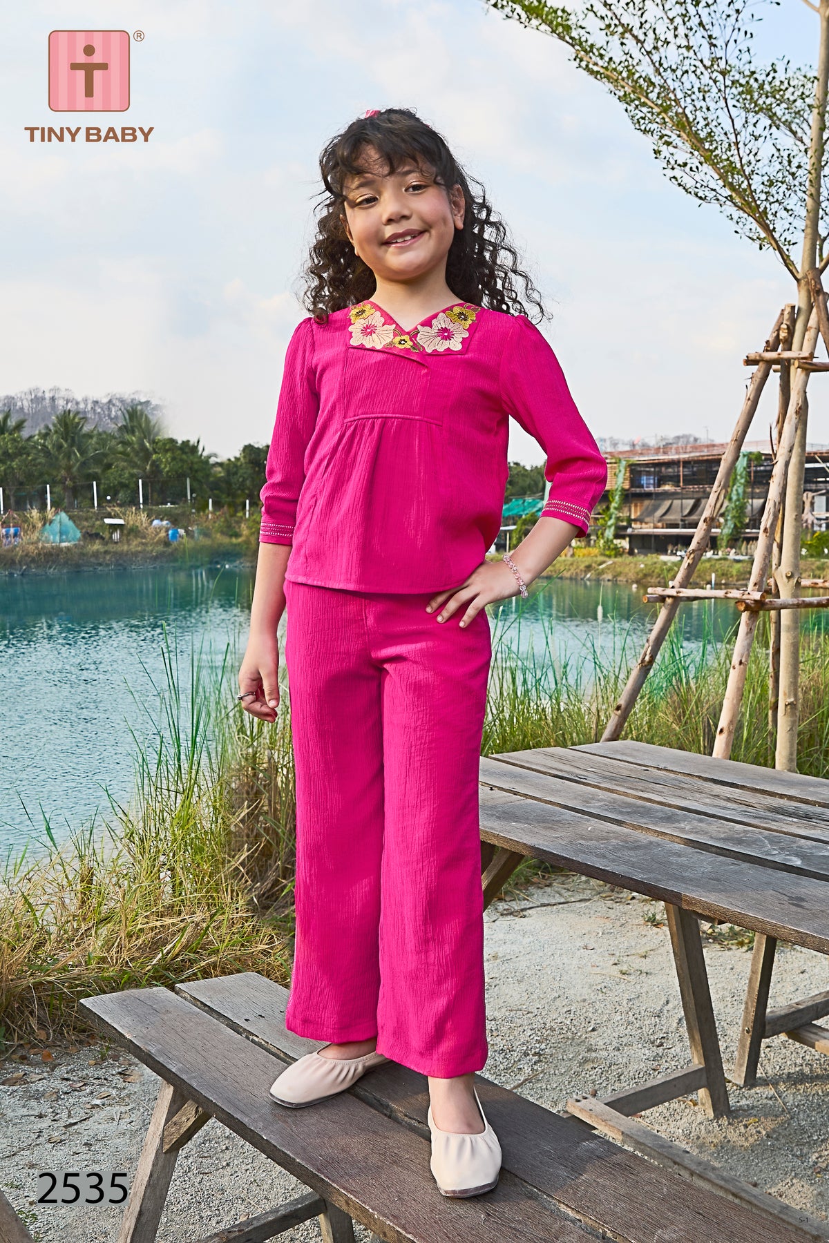 Girls Pink Co-ord Set