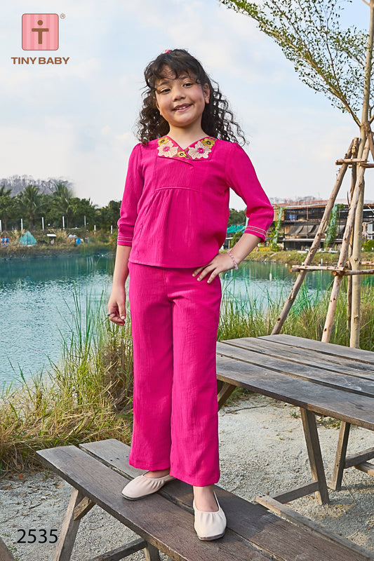 Girls Pink Co-ord Set