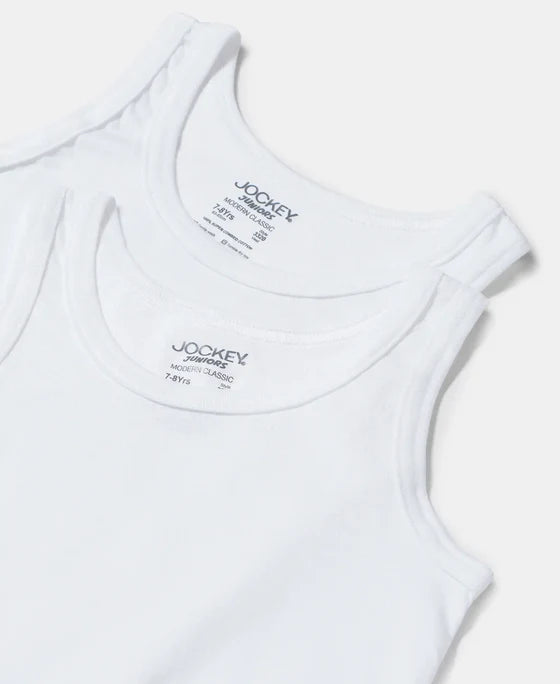 Boys Jockey Cotton Round Neck Sleeveless Vest (Pack of 2)