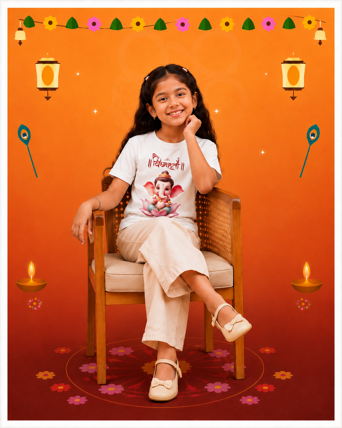 Festive Ganpati Print T.shirt