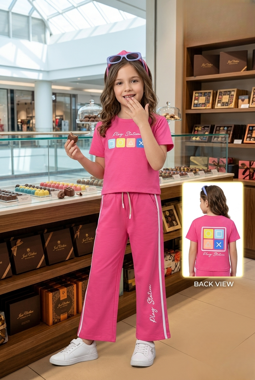 Girls Play Station Print Co-ord Set