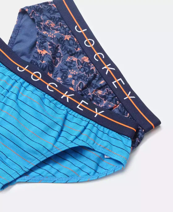 Boys Jockey Printed Brief with Ultrasoft Waistband (Pack of 2)
