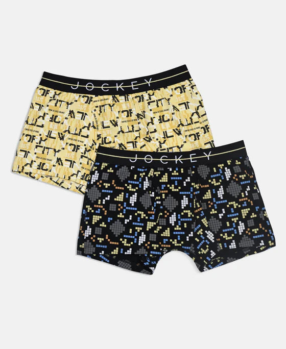 Boys Jockey Printed Trunk with Ultrasoft Waistband (Pack of 2)