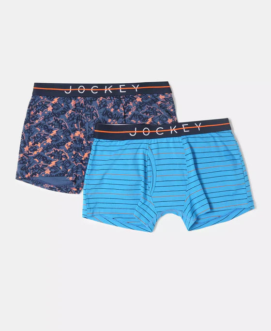 Boys Jockey Printed Trunk with Ultrasoft Waistband (Pack of 2)