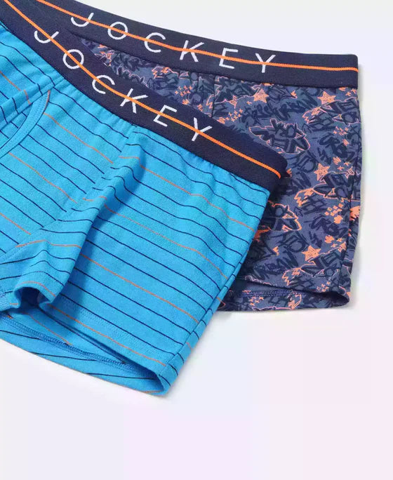 Boys Jockey Printed Trunk with Ultrasoft Waistband (Pack of 2)