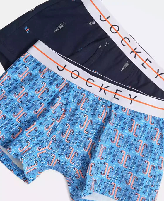 Boys Jockey Printed Trunk with Ultrasoft Waistband (Pack of 2)