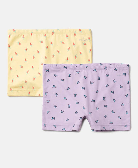 Girls Jockey Printed Shorties (Long Length) (Pack of 2)