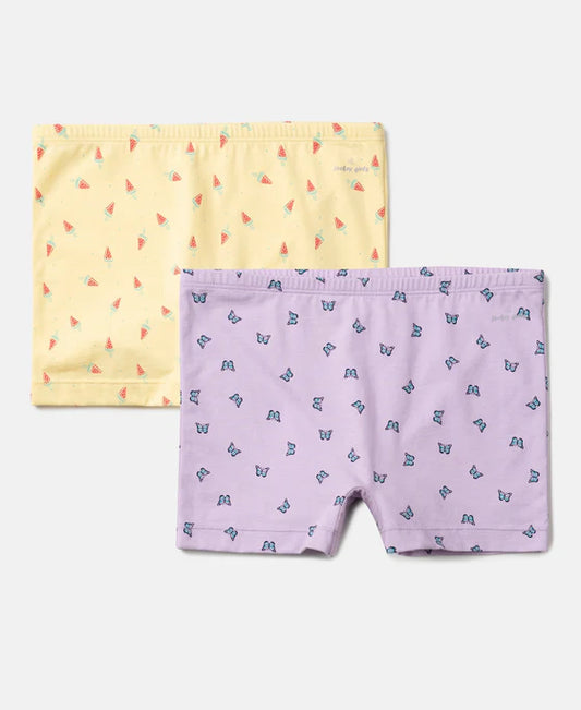 Girls Jockey Printed Shorties (Long Length) (Pack of 2)