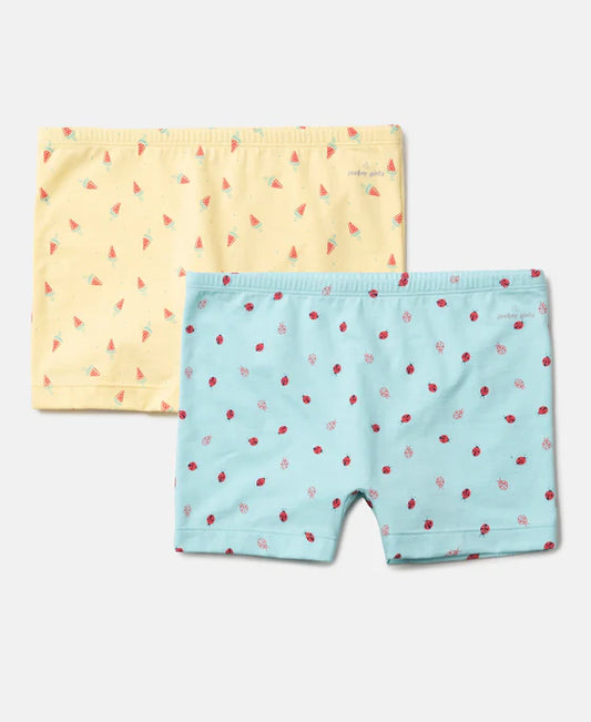 Girls Jockey Printed Shorties (Long Length) (Pack of 2)