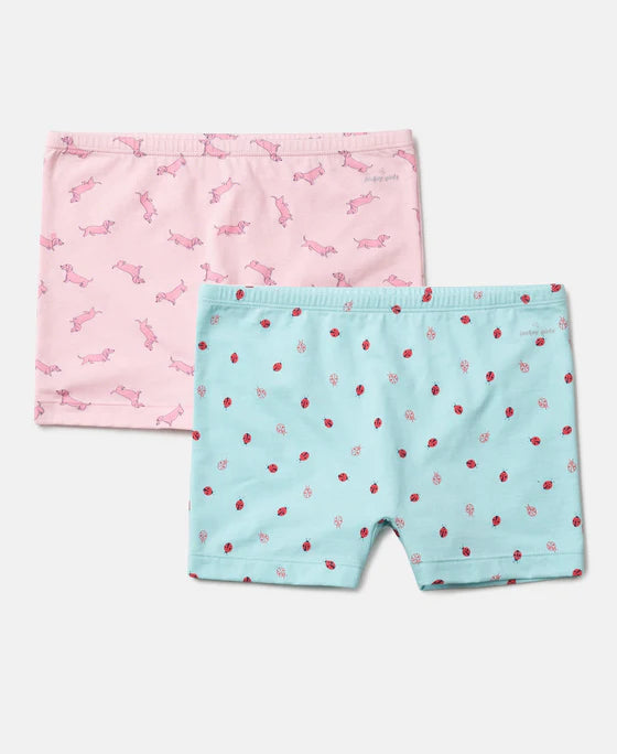 Girls Jockey Printed Shorties (Long Length) (Pack of 2)