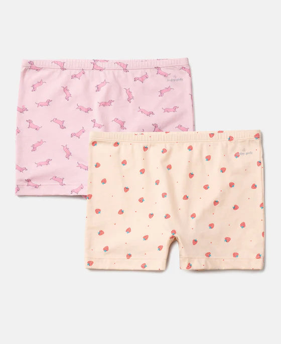 Girls Jockey Printed Shorties (Long Length) (Pack of 2)